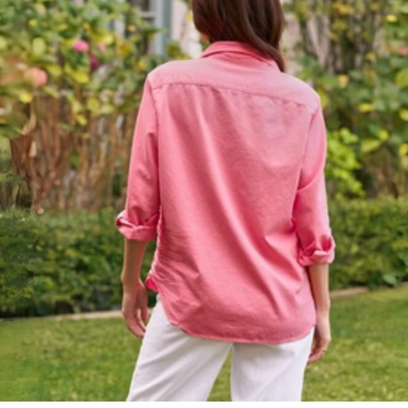 Frank & Eileen BARRY Tailored Button-Up Shirt Famous Denim Size: M - Picture 4 of 9